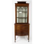 An Edwardian satin wood display cabinet