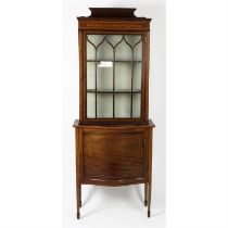 An Edwardian satin wood display cabinet