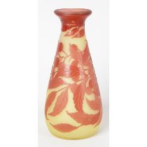 An early 20th century Galle cameo glass vase.