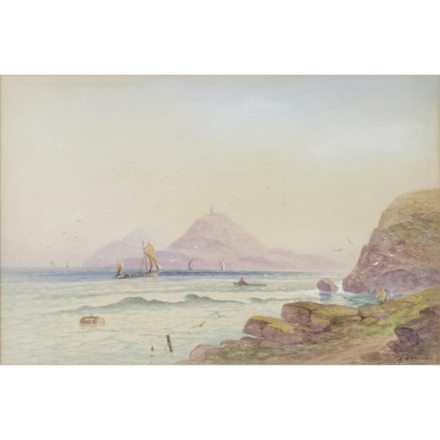 A pair of watercolours by A. Ramus