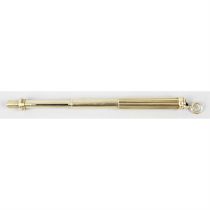 A Sampson Mordan & Co gold telescopic bodied propelling dip pen.