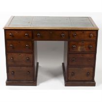 A small Edwardian pedestal desk