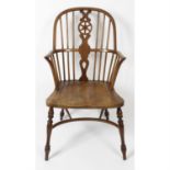 An elm Windsor chair