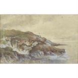 Two Victorian watercolour coastal landscape studies.