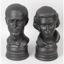 Two Wedgwood black basalt busts