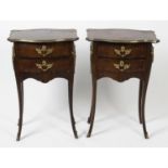 A pair of French bedside tables
