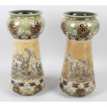 A pair Royal Doulton vases by Hannah Barlow