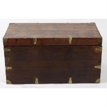 A brass bound trunk