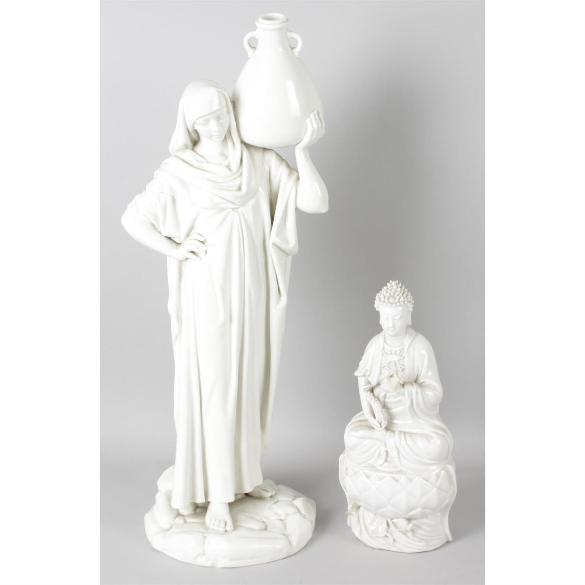 Two blanc de chine figures