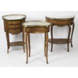 Three French bedside cabinets