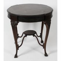 A late Victorian circular side table