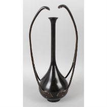 An Art Nouveau bronze vase