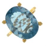 9ct gold fluorite single-stone ring