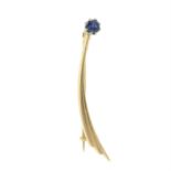 Sapphire shooting star brooch