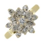 18ct gold diamond cluster ring