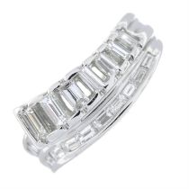 Diamond undulating dress ring