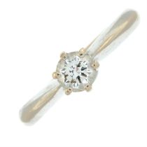 18ct gold diamond single-stone ring