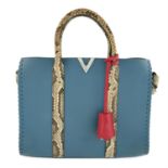 Louis Vuitton - Bleu Glacier Cuir Plume Very tote.