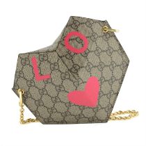 Gucci - GG Supreme Love Heart bag.