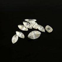 Marquise-shape diamonds, 0.73ct