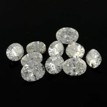 Oval-shape diamonds, 2.46ct