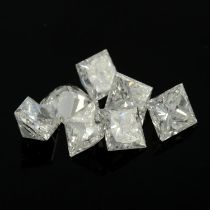 Square-shape diamonds, 1.71ct