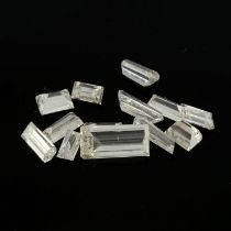 Rectangular-shape diamonds, 1.05ct