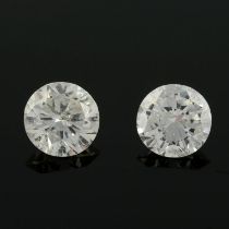 Two brilliant-cut diamonds, 0.74ct