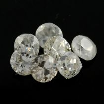 Seven vari-cut diamonds, 1.30ct