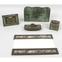 Tiffany Art Nouveau 'Spider Web' Desk set