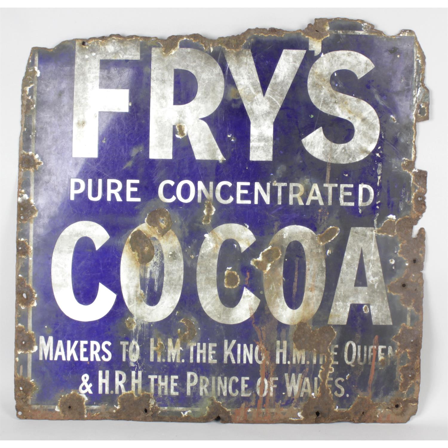 Fry's Cocoa enamel sign