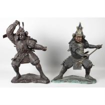 Two bronzed Samurai