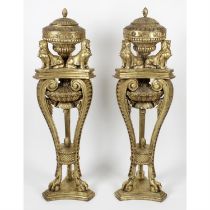 French style urns and stands