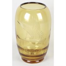 Czechoslovakian cut glass vase