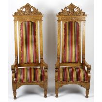 Pair of throne chairs