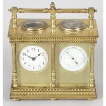 A 19th century combination carriage clock.