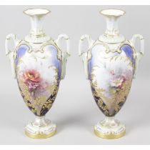 Pair of Royal Worcester Chivers vases