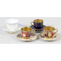 Royal Worcester cabinet cups and saucers