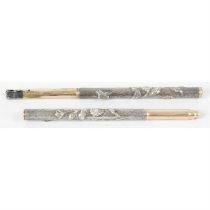 Art Nouveau cased dib pen and pencil