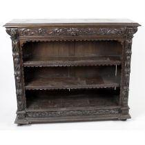 Victorian open bookcase