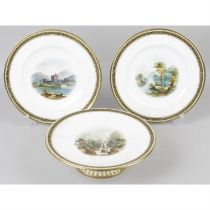 A dessert service and two cabaret trays