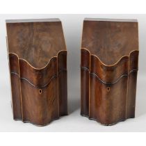 A pair of regency knife boxes