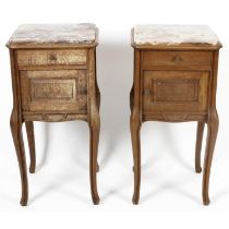 Pair of French bedside cabinets