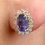 Sapphire and diamond earrings