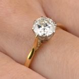 18ct gold diamond single-stone ring