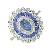 18ct gold sapphire & diamond dress ring