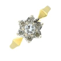 18ct gold diamond floral ring