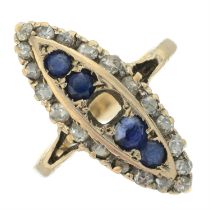Early 20th century sapphire & diamond ring