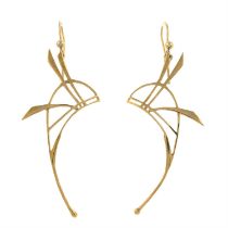 9ct gold drop earrings