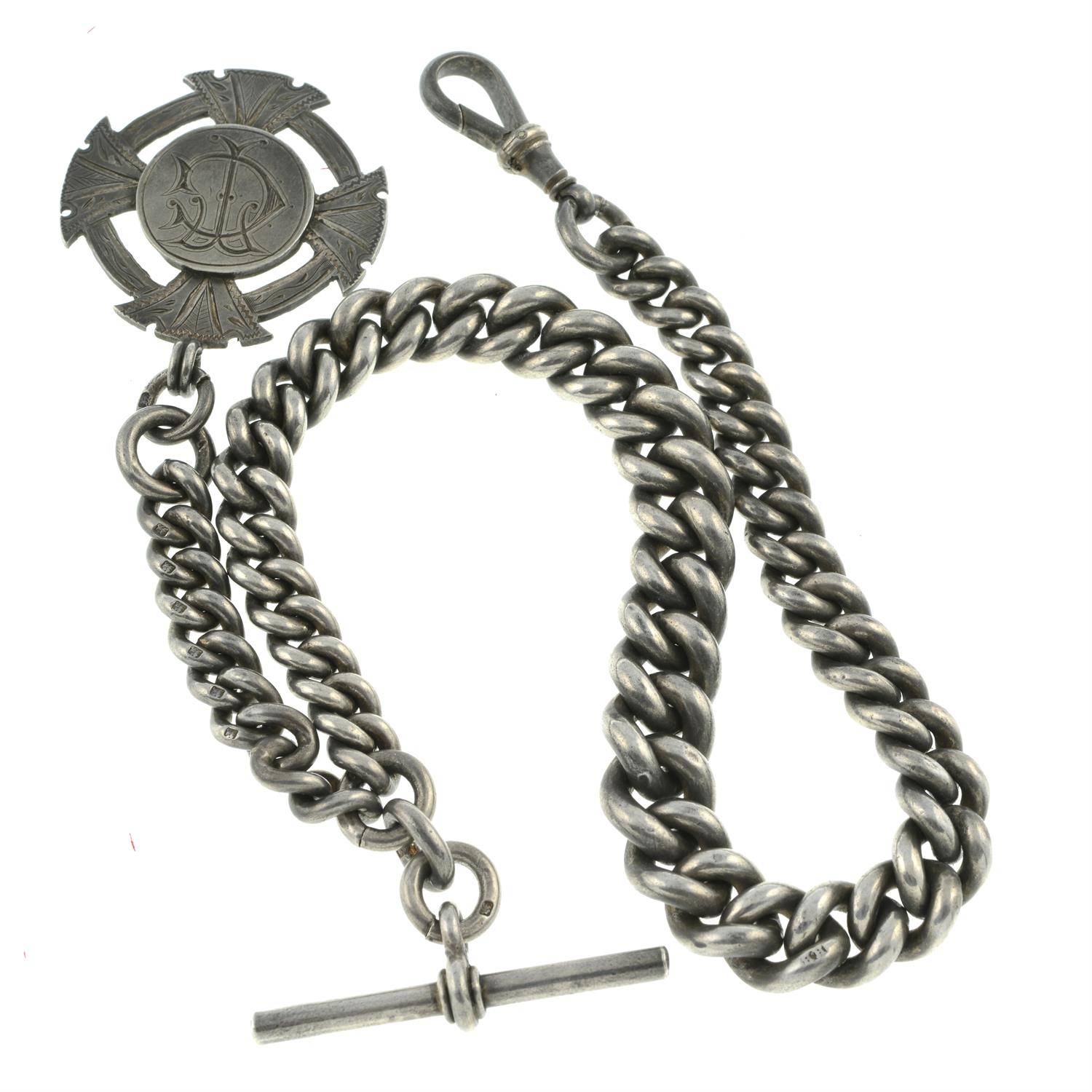 Victorian silver Albert chain - Image 2 of 2